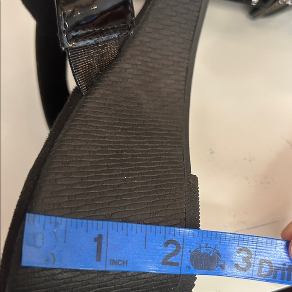 Montego Bay Club Glossy Black Sandals with Jewel Detail - Picture 9 of 9